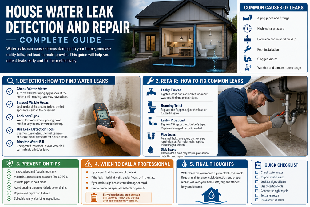 Read more about the article House Water Leak Detection and Repair: Complete Guide