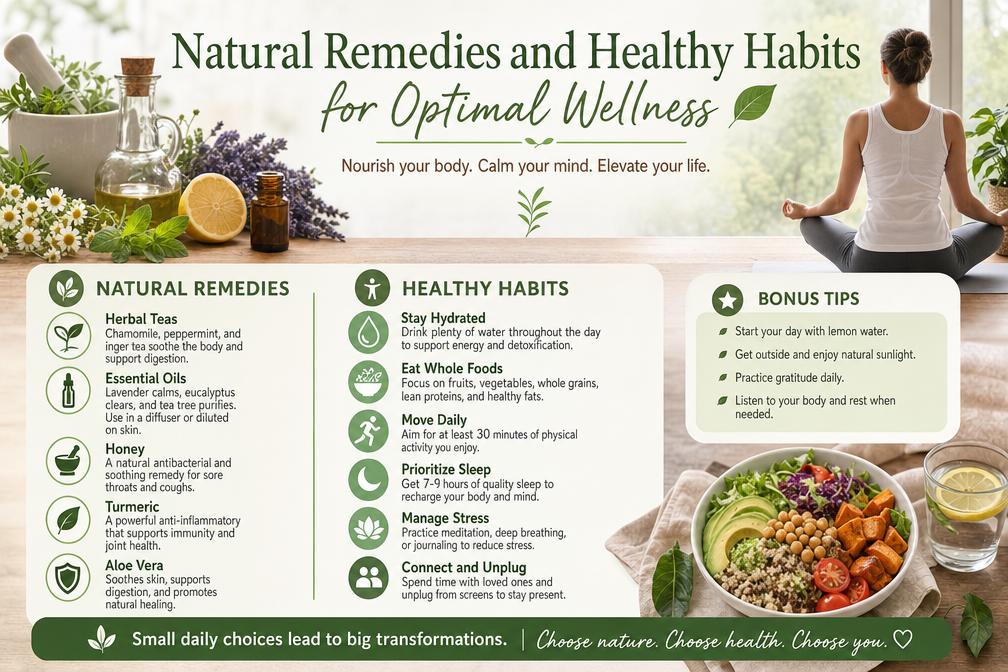 You are currently viewing Natural Remedies and Healthy Habits for Optimal Wellness